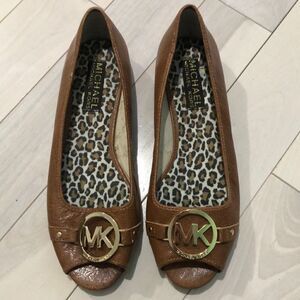Michael Kors Women's Fulton Tumbled Leather Moccasin Brown Size 7.5